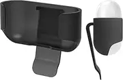 [Geekria] Ultra-Light Polycarbonate Belt Clip Earbuds Case Compatible with Apple AirPods Pro 2, Hard Shell for Hiking, Outdoor Activities, Tight Fixation (Black, 1 Pack, Single Case)