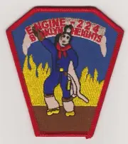FDNY Engine 224 Brooklyn Heights Embroidered Iron On Fire Patch *New* #707