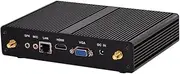 HUNSN Fanless Mini PC, Desktop Computer, HTPC, Kodi Box, Celeron 4205U 5205U, Windows 11 / Linux Ubuntu, BM05, VGA, HDMI, LAN, 4 x USB3.0, 2 x USB2.0, 16G RAM, 256G SSD, 1TB HDD