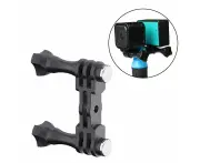 Dual-Head LED Flash Light Connection Mount Bracket Camera Holder for GoPro