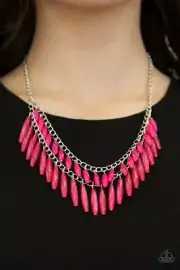 Speak Of The DIVA Paparazzi Necklace in Pink
