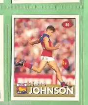 1996 AFL SELECT STICKER #80 CHRIS JOHNSON, FITZROY LIONS