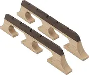 Cheerock 5-String Banjo Bridge, 2-Pack Ebony Maple Banjolele Bridges, Universal Fit Parts & Accessories