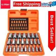 Compact 25-Piece Screw Extractor Kit with Multi-Spline Design for Easy Removal