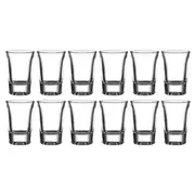 Set of 12 Heavy Base Shot Glasses for Vodka Whiskey - 40ml