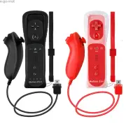 Built-in Motion Plus Wii Remote & Nunchuck Game Controller for Wii Wii U Console