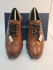 Cole Haan 4. ZeroGrand Wingtip Oxford Shoes Men's Size 8.5 M Brit Tan (30116)