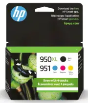 HP 950XL/951 C2P01FN Black/Cyan/Magenta/Yellow Ink Cartridges EXP 2026 $132