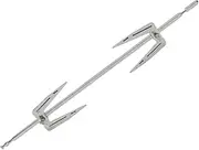 Ciieeo 1 Set Chicken Rack Large Rotisserie Oven Chicken Fork Small Size Roast Chicken Meat Forks Food Flipper Turner Roasted Chicken Home Grill Forks Food Forks Stainless Steel Silver