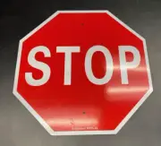 Stop Sign, Street Slow Warning Reflective Signs, 12 X 12 Inches Octagon.040 Rust