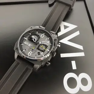 【AVI-8】HAWKER HUNTER 軍事型男手錶-黑/灰 AIAV4052R1 現代鐘錶
