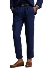 [Polo Ralph Lauren] Prepster Slim Tapered Linen Pant in Navy