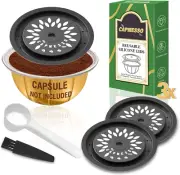 CAPMESSO Reusable Coffee Capsule Lids for Reusable Nespresso Pods Vertuo, Food G