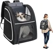 Dog Travel Bag - Breathable Puppy Backpack Soft Cat Carrier | Reflective Strip Pet Carrying Bag Dog Travel Pouch for Puppy Kitten Toys Snacks