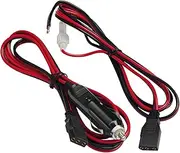 2-Pack Cb Radio Power Cord 15A 3-Pin Plug Fused with 12V Cigarette Lighter Plug 2-Wire Black and Red Wires Socket for Cb Ham Radio