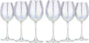 Glasstar GS13706 Yellow Spring Rainbow 14.5-Ounce Wine Glasses, Set of 6