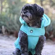 Huskimo Dog Coat Mt Buller Periwinkle, Purple 27cm – Dog Coat with Removable Hood, Waterproof Dog Jacket with Subzero Fleece Lining, Adjustable Fit, Pocket, Lead Hole, Machine Washable