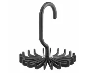 Clothes Hangers Plastic Portable Tie Rack For Closets Rotating Ties Hook Holder Belt Scarves Hanger