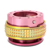 NRG STEERING WHEEL QUICK RELEASE ADAPTER 2.1 W/HARDWARE PINK/NEO CHROME PYRAMID