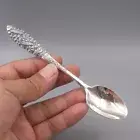 Pure Silver Spoon Fish Handle Solid 999 Silver Tableware Dinnerware Upscale