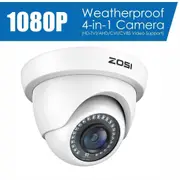 ZOSI 1080p 4in1 HD CCTV Home Surveillance Security Camera Outdoor Dome Day Night