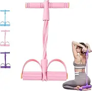21 Fitness Resistance Bands-4 Tube Pedal Ankle Puller, Stirrup Puller for Exercise, Pedal Resistance Band with Handle, for Body Stretching Training