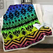 Colorful Aztec Throw Blanket