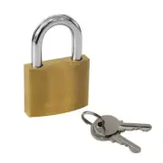 Syneco 40mm Solid Brass Padlock, 2 keys