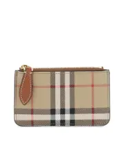 Burberry Check Coin Purse With Chain Strap