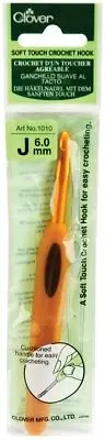 Clover 1010J Soft Touch Crochet Hook-Size J10/6mm (3Pk)