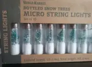 Battery Operated Micro String Light Bottled Snowy Christmas Trees