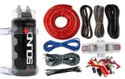 4 Gauge Amp Kit Amplifier Install Wiring & 2.5 Farad Digital Capacitor, 2300W...