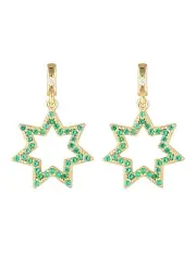 [Georgini] Green Star Gold Earring