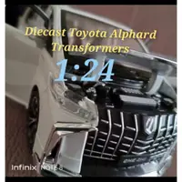 在飛比找蝦皮購物優惠-壓鑄微型 ALPHARD 汽車玩具展示 1:24