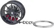 Qkbuza Wheel Hub Keychain | Automotive Part Car Key Chain - Car Wheel Hub Shape Keychain, Zinc Alloy Keychain for Backpacks, Handbags, Car Keys