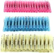 Tnfeeon 300pcs Heat Shrink Wire Connectors, Electrical Terminals Assortment Kit Butt Connector Crimp Butt Splice Terminal Kit for Marine Automotive