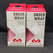 McDavid Under Wrap Pink 2-Pack of 2.75" x 90-Foot Rolls Lot of 2