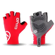 1Pair Cycle Half -finger Gloves Bicycle Race Gloves Of Bicycle Mtb Road Glove red_S