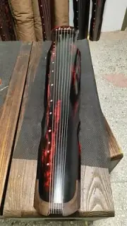 Guqin Fuxi style Cinnabar red aged China fir Chinese string instruments