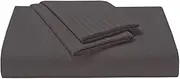 1200TC 100% Pure Cotton Luxury 3 Piece Queen, King and Super King Duvet Cover Set, with 2 Decorative Tailored Pillowcases In Choices of 5 Colors (King Size, Charcoal)
