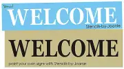Stencil 3" tall Welcome Home Decor Country Family Primitive Cabin DIY Signs
