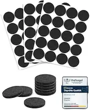 VABNEER 60pcs Felt Pads, 25mm Black Self-adhesive Furniture Pads for Hardwood Floors, Premium Furniture Felt Pads 5mm thick, Felt Glides for Furniture Feet (Round, 25mm), Lino-0483
