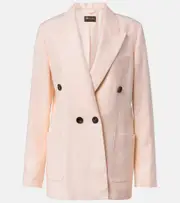 [Loro Piana] Loro Piana Genny linen and wool blazer AU 8 pink