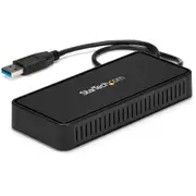 StarTech.com USB 3.0 Type A Docking Station for Notebook - Black - TAA Compliant - 2 Displays Supported - 4K - 4096 x 2160 - 1 x