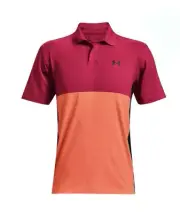 New! Under Armour Men's Performance Golf Polo Knock Out Colorblock Medium W/tags
