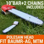 Chainsaw Attachment W/10" Bar+2chain For Pole Chain Saw Pruner Fit Dynamic Power