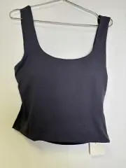 Fabletics Women's Oasis Twist Back Built in Bra Tank Size XL -Pewter- *NWT*