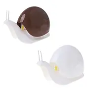 Catzon 2 Pack Cute Snail Soap Dispenser for Kitchen Bathroom Accessories-WhiteBrown