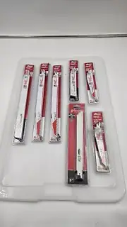 Set of replacement reciprocating saw blades, Milwaukee, wood, metal