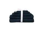 5pc Algodon St Regis Collection Bath Hand Towel Set w Face Washer Cotton Navy